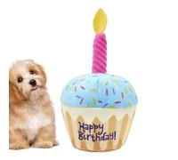 Pastel de cumpleaños para perro, juguete de peluche para perro, accesorio suave resistente a los masticables para razas grandes, medianas y pequeñas, fiestas, sesiones de fotos, celebración
