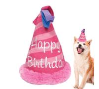 Pastel de cumpleaños para perros - juguete de lujoso con velas de cuerda | Birthday Cake & Bone Squeaky Soft Plush Toy | Perros Biirthday Hat Toys | Divertido regalo interactivo para cachorros