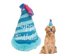 Pastel de cumpleaños para perros - juguete de lujoso con velas de cuerda | Birthday Cake & Bone Squeaky Soft Plush Toy | Perros Biirthday Hat Toys | Divertido regalo interactivo para cachorros