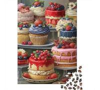 Pastel de Frutas en Capas Puzzle de 1000 Piezas Juego de Puzzle 1000 Piezas Papel Adultos Postre Regalo 38x26cm/1000pcs