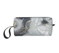 Pastel De Salpicaduras Abstractas De Mármol Gris, Bolsa de Maquillaje Bolsa de cosméticos Bolsa de artículos de tocador de Viaje portátil Bolsa de Maquillaje