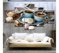 Pastel De Taza De Café Lienzo 5 Piezas Lienzos Decorativos Cuadros Grandes Cuadros Decoracion Cuadros Para Dormitorios Modernos Cuadros Decoracion Regalos Personalizados Con Marco 100 X 50 Cm