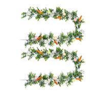 Pastel Easter Garland - 2 Pieces Egg Decor | Spring Home Accent Ornament, 5.7ft Long Hanging Decoration for Indoor Party Wall, Mantel, Stairs and Window, Colorful