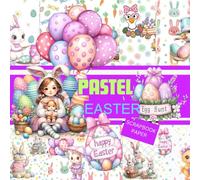 PASTEL EASTER SCRAPBOOK PAPER: This is used in DIY JUNK JOURNALS, ORIGAMI, COLLAGE
