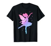 Pastel Fairy Princess Ballet Bailando Bailarina Silueta Camiseta