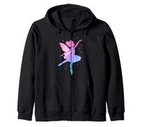 Pastel Fairy Princess Ballet Bailando Bailarina Silueta Sudadera con Capucha