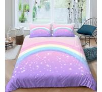 Pastel Fantasy Style Funda de Edredón Microfibra Suave 3 Piezas Compuesto Estampado 3D Pastel fantasía Estilo Funda Edredon con Fundas de Almohada Antibacteriana Lavables for Familia King（220x240cm）