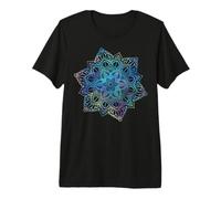 Pastel Floral Mandala Sagrado Fractal Geometría Arte Buena Vibra Camiseta Premium