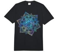 Pastel Floral Mandala Sagrado Fractal Geometría Arte Buena Vibra Comfort Colors Adult Heavyweight T-Shirt