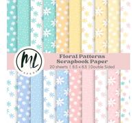 Pastel Flower Patterns Scrapbook Paper: Floral Easter Scrapbook Paper, Pretty Spring Craft Paper for DIY Card Making, Scrapbooking, Junk Journaling, ... Paper, Double-Sided, 8.5 x 8.5 inch