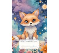 Pastel Fox Composition Notebook: A cute and dreamy wide ruled journal featuring an adorable fox under a magical starry sky - perfect for girls, ... imagination, and soft pastel vibes