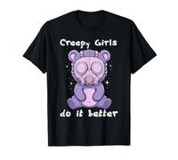 Pastel Goth Creepy Girls do it Better Bear Kawaii Anime Camiseta