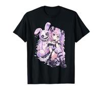 Pastel Goth Girl Bunny Lindo EMO Anime Kawaii Alternativa Camiseta