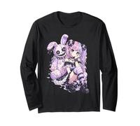 Pastel Goth Girl Bunny Lindo EMO Anime Kawaii Alternativa Manga Larga
