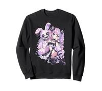 Pastel Goth Girl Bunny Lindo EMO Anime Kawaii Alternativa Sudadera