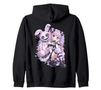 Pastel Goth Girl Bunny Lindo EMO Anime Kawaii Alternativa Sudadera con Capucha
