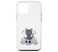 Pastel Goth Japonés Anime Kawaii Calavera Gato Creepy Carcasa para iPhone 12 Mini