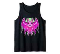 Pastel Goth Lindo Creepy 3 Ojos Mothman Bestia Kawaii Cryptid Camiseta sin Mangas