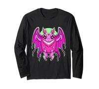 Pastel Goth Lindo Creepy 3 Ojos Mothman Bestia Kawaii Cryptid Manga Larga