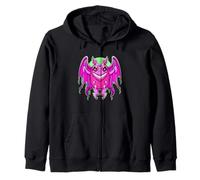 Pastel Goth Lindo Creepy 3 Ojos Mothman Bestia Kawaii Cryptid Sudadera con Capucha