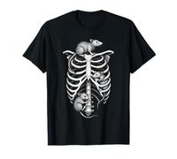 Pastel Goth Rata Oculta Ratón En Ribcage Old Vintage Gravure Camiseta