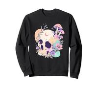 Pastel Goth Skull Champiñones Witchy Menhera Japonés Harajuku Sudadera