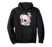 Pastel Goth Skull Champiñones Witchy Menhera Japonés Harajuku Sudadera con Capucha