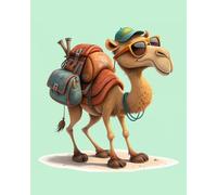 Pastel Green Camel Theme Notebook for Kids & Teens-8x10 inch, 250Wide Ruled Pages, Matte Finish Cover, Pastel Green Notebook: Adorable Desert Safari ... Adorable Stationery Gift for all, kawaii