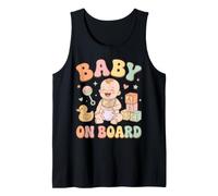 Pastel Groovy Baby Toy Blocks Sonajero Diseño Camiseta sin Mangas
