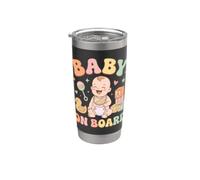Pastel Groovy Baby Toy Blocks Sonajero Diseño Vaso térmico de acero inoxidable de doble pared