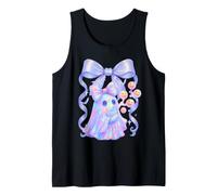 Pastel Halloween Ghost Blowing Pumpkin Bubbles Camiseta sin Mangas