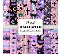 Pastel Halloween Scrapbook Paper Collection: Pretty Pastel Pumpkin, Ghost and Witch Themed Papers for Scrapbooking and Creative Projects