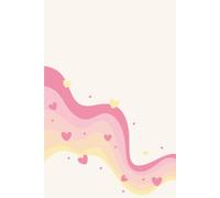 Pastel Heart Waves Notebook: Cute Blank Notebook (6in x 9in): Glossy Paperback Notebook for Everyday Notes, Journaling & Gifting | 120 Blank Pages with Corner Heart Icons
