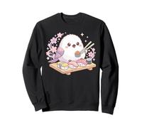 Pastel Kawaii Shima-Enaga Bird Sushi Cutecore Estética Sudadera