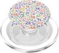 Pastel Leopard Print Pattern Aesthetic Graphic Illustration PopSockets PopGrip para MagSafe
