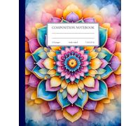 Pastel Mandala Journal for Women and Girls: 110 Page Wide Ruled Notebook | 7.5x9.25 in | Beautiful Composition Book for School or Everyday Notes