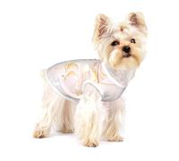 Pastel Marmoleado Ajustado,Camiseta de algodón sin Mangas para Mascotas, Chaleco Transpirable, Suave y elástico para Cachorros,L