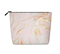 Pastel Marmoleado Ajustado,Neceser de Maquillaje de imitación Lino, Neceser de Viaje portátil