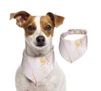 Pastel Marmoleado Ajustado,Pañuelos de algodón para Perros, Bufandas Ajustables para Mascotas,M