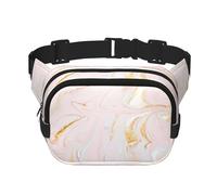 Pastel Marmoleado Ajustado,Riñonera Cuadrada de Doble Capa, Bolso de Viaje, Bolso Informal para el Pecho.
