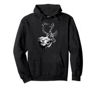Pastel Paint Art Alce Ciervo Venado Reno Sudadera con Capucha