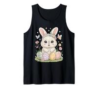 Pastel Paint Rabbit Easter Bunny Eggs Rabbits Camiseta sin Mangas