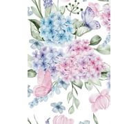 Pastel Pink and Blue Hydrangea Journal: 120 Lined Decorative Colorful Hydrangea-themed pages, notebook, diary, for women, teens, office supplies