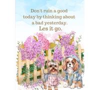 Pastel pink and blue notebook with a flower fence and two cute puppies.: For students and educational institutions, suitable for women and men, office ... gift for special occasions, 8.5x11, 100 pages