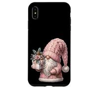 Pastel Pink Christmas GNOME For Women and Girls Cute Santa Carcasa para iPhone XS MAX