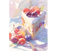 Pastel Pintar por Numeros Adultos y Principiantes, Kit de Pintura al Óleo de Lienzo para con Pinceles, DIY Paint by Numbers Kits, Kit Manualidades Adultos, Decoración del Hogar 40x50cm Postre Y-S115