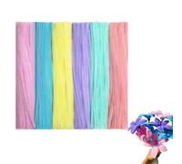 Pastel Pipe Cleaners - 30cm Pipe Cleaner Flower Kit | Chenille Varillas de - 100 Palitos artesanales - Alambre Metálico Copos | Bricolaje Materno Artesanía Creativa