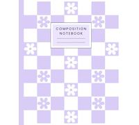 Pastel Purple Aesthetic Preppy Composition Notebook: Wide Ruled and Cute Floral Design With Aesthetic Style For Women, Teen Girls, Writing, Back To ... University, Work, Office, Everyday Use.