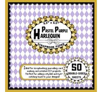 Pastel Purple Harlequin Scrapbook Paper: 50 Double-Sided Craft Paper Sheets, Diamond Pattern for Crafting Projects, Mixed Media, Decoupage, Wrapping, & More | 8.5" x 8.5"