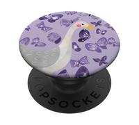 Pastel Púrpura Estética Animal Acuarela Mariposas Ganso PopSockets PopGrip Adhesivo